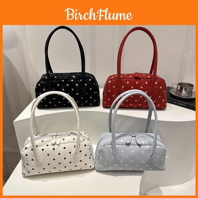 Minimalist Pu Crossbody Bag For Women With Zipper Closure And Dot Print Design For Daily Use
