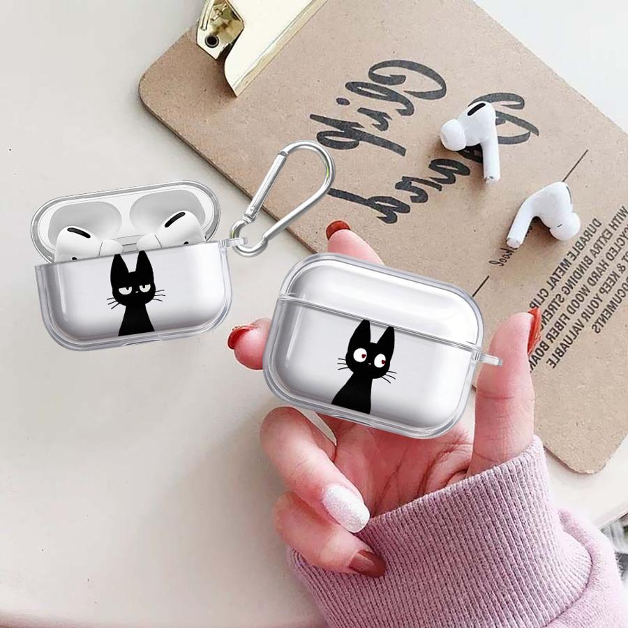 Clear Earphone Cases Cover Case For Airpods Pro Pro2 2 4 Pro3 1 3 Cute Cartoon Cat