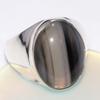 Man'S Banded Black Onyx Fine Finish 925 Silver Plated Ring US 10 Trendy j3r55