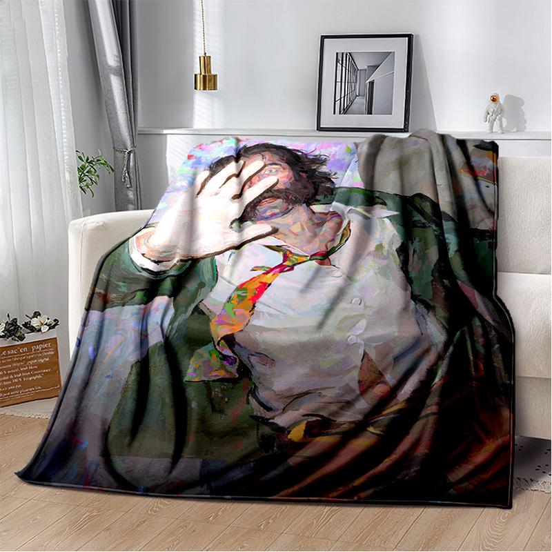 Disco Elysium Spiel Gamer Cartoon Decke, Weiche Überwurfdecke für Zuhause Schlafzimmer Bett Sofa Picknick Reise Büro Abdeckdecke Kinder
