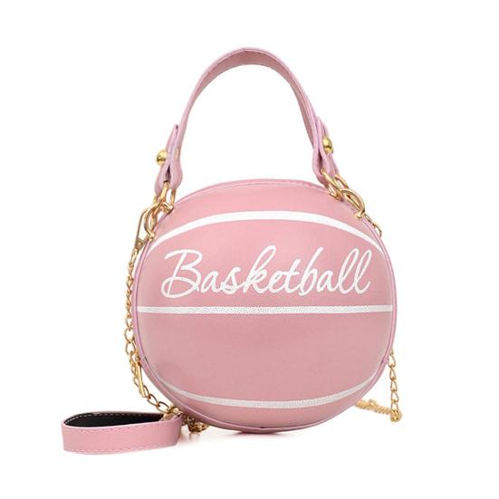 Шикарная женская сумка круглая баскетбольная футбольная сумка через плечо из искусственной кожи 03