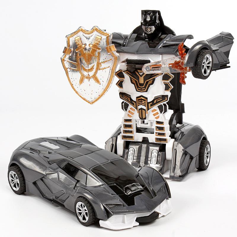 Inertial Impact Deformation Robot Toy - Transforming Collision Car for Kids