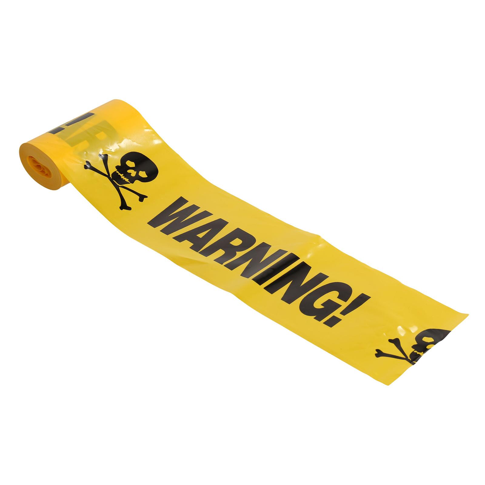 

Предупреждающая лента для вечеринки на Хэллоуин, самоклеящаяся предупреждающая лента с жирным черным текстом для декора на Хэллоуин жёлтый