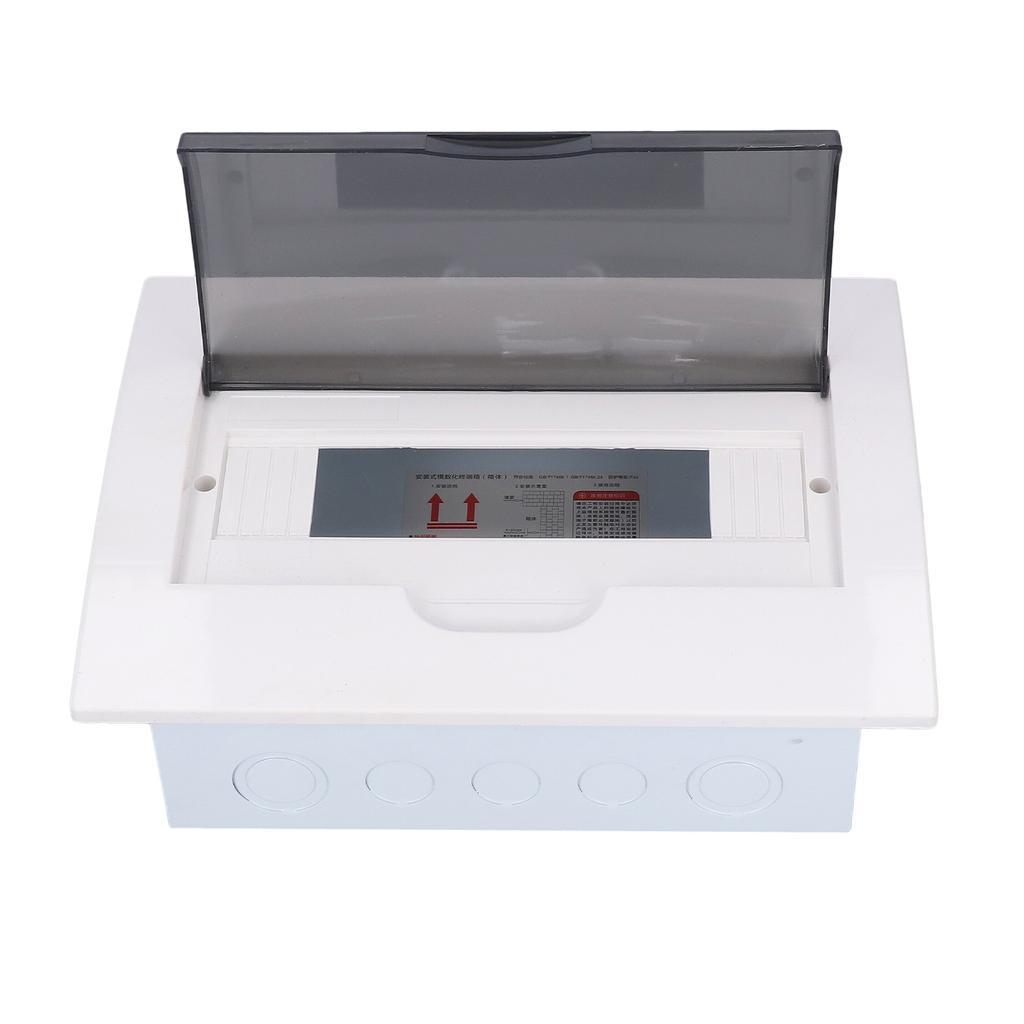 Verteilerkasten 12-Wege Transparenter Deckel Anschluss Sicherungsautomat Gehäuse Hutschiene für Strom