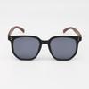 Trendy Square Frame Wood Grain Sunglasses with Brown Lenses - Versatile Style