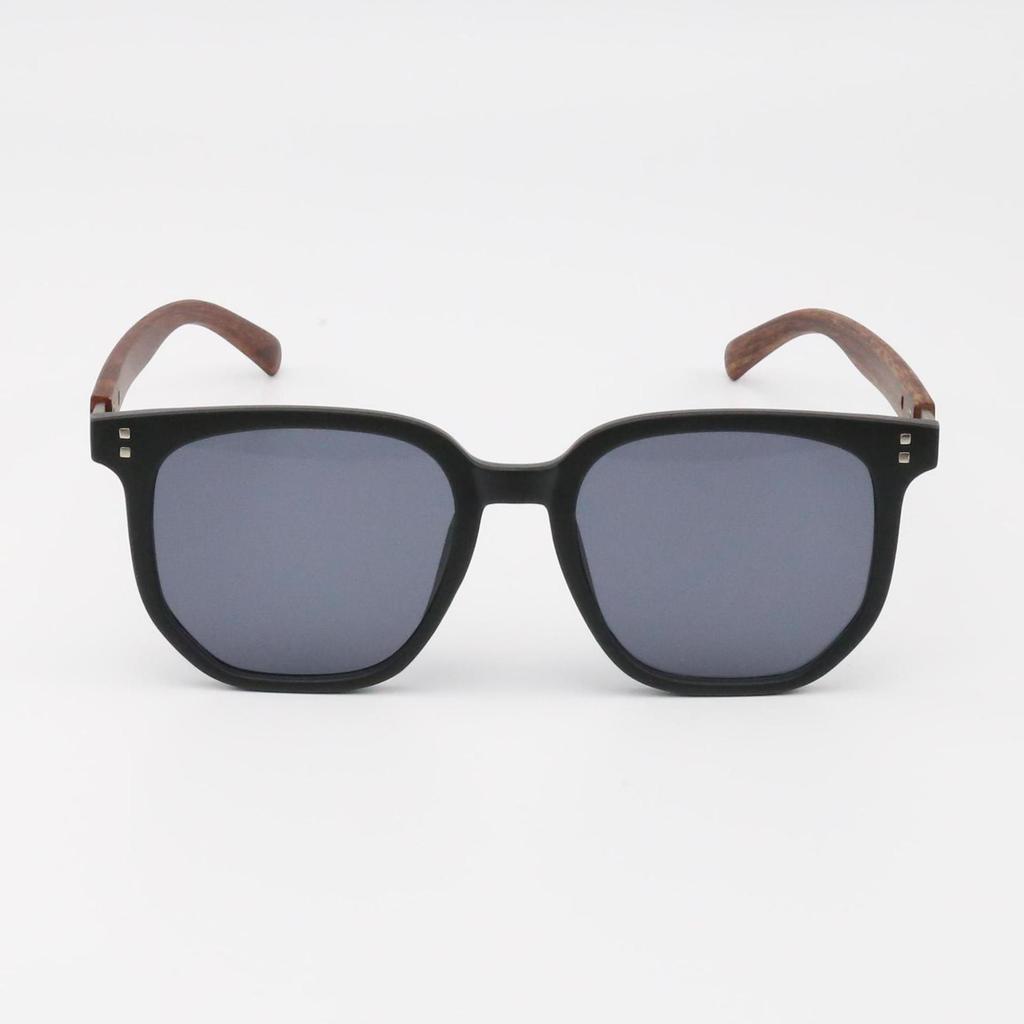 Trendy Square Frame Wood Grain Sunglasses with Brown Lenses - Versatile Style