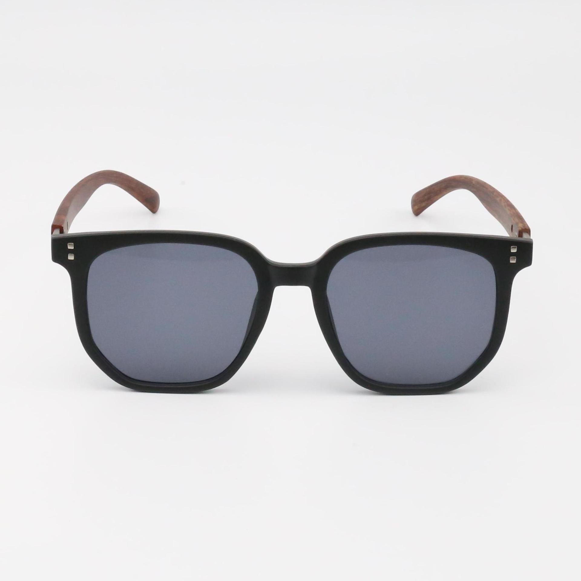 Trendy Square Frame Wood Grain Sunglasses with Brown Lenses - Versatile Style