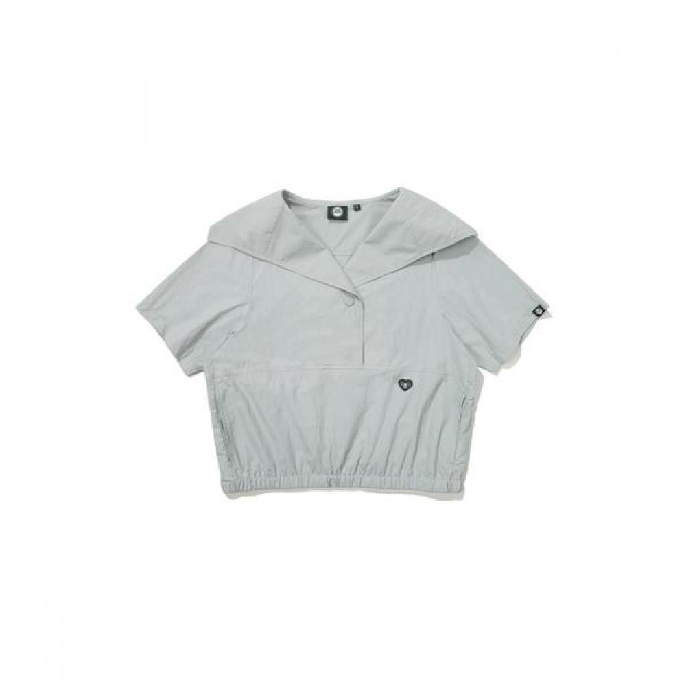 Women S Anorak   Sailor Collar Short Sleeve  Khaki 090