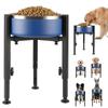 Adjustable Width Dog Bowl Stand Adjustable Height Elevated Pet Bowl Holder Medium Dogs