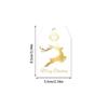 60pcs with Strings Paper Cards Labels Hot Stamping Process Paper Hanging Tags  Christmas Decoration
