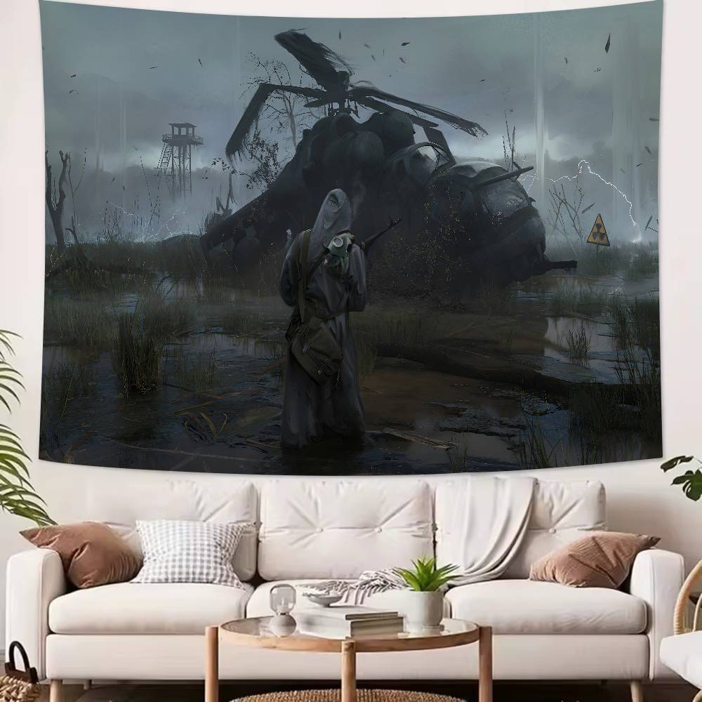 Horror Thriller Adventure Game SSTALKER Series Game Tapestry Decoration Bedroom Dormitory Background Living Room Club Tapestry