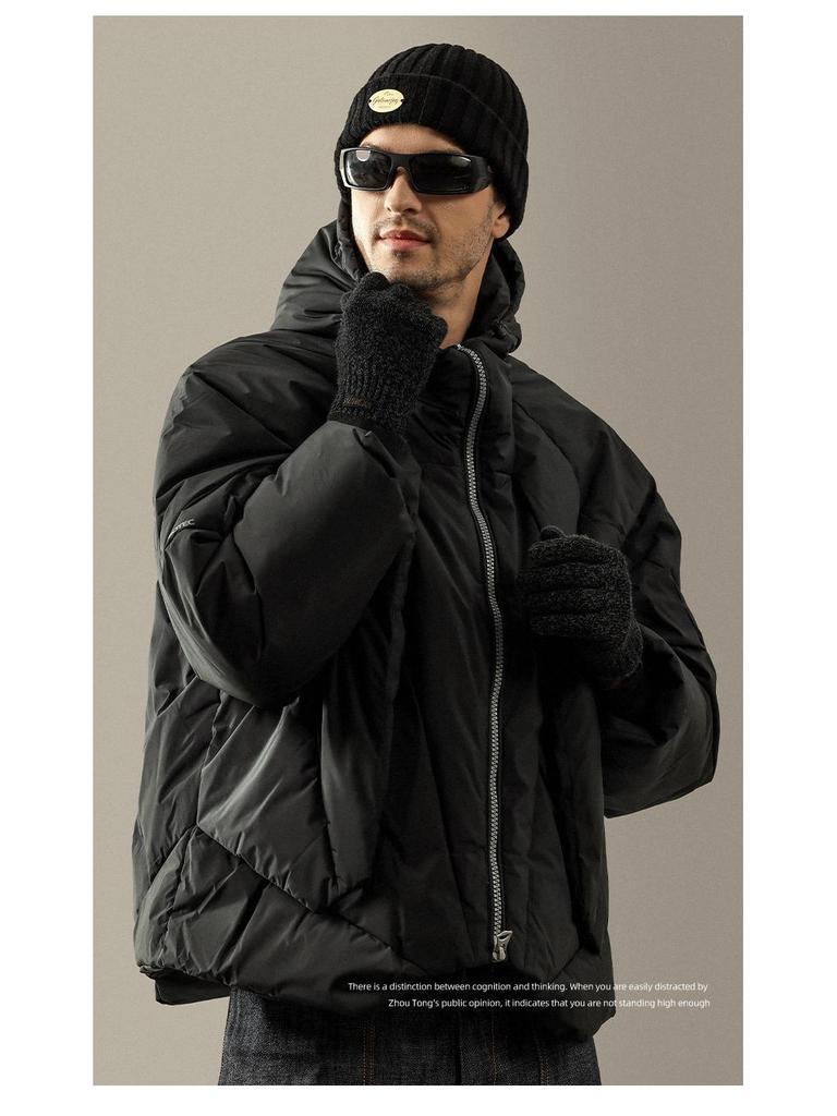 Herren Winddichte Wollstrick-Fahrradhandschuhe - Fleecegefüttert, Dick, Warm, Touchscreen-kompatibel