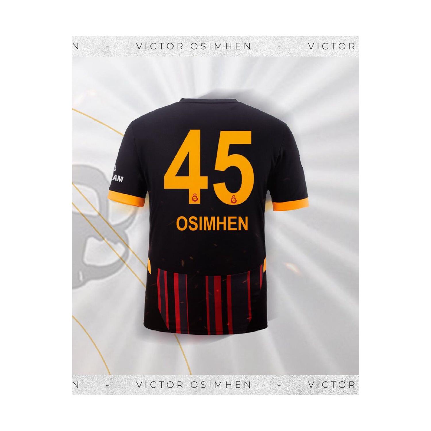 

Альтернативная футболка для взрослых Галатасарай 23-24 Виктор-Осимхен 45 Черная Vk L чистый