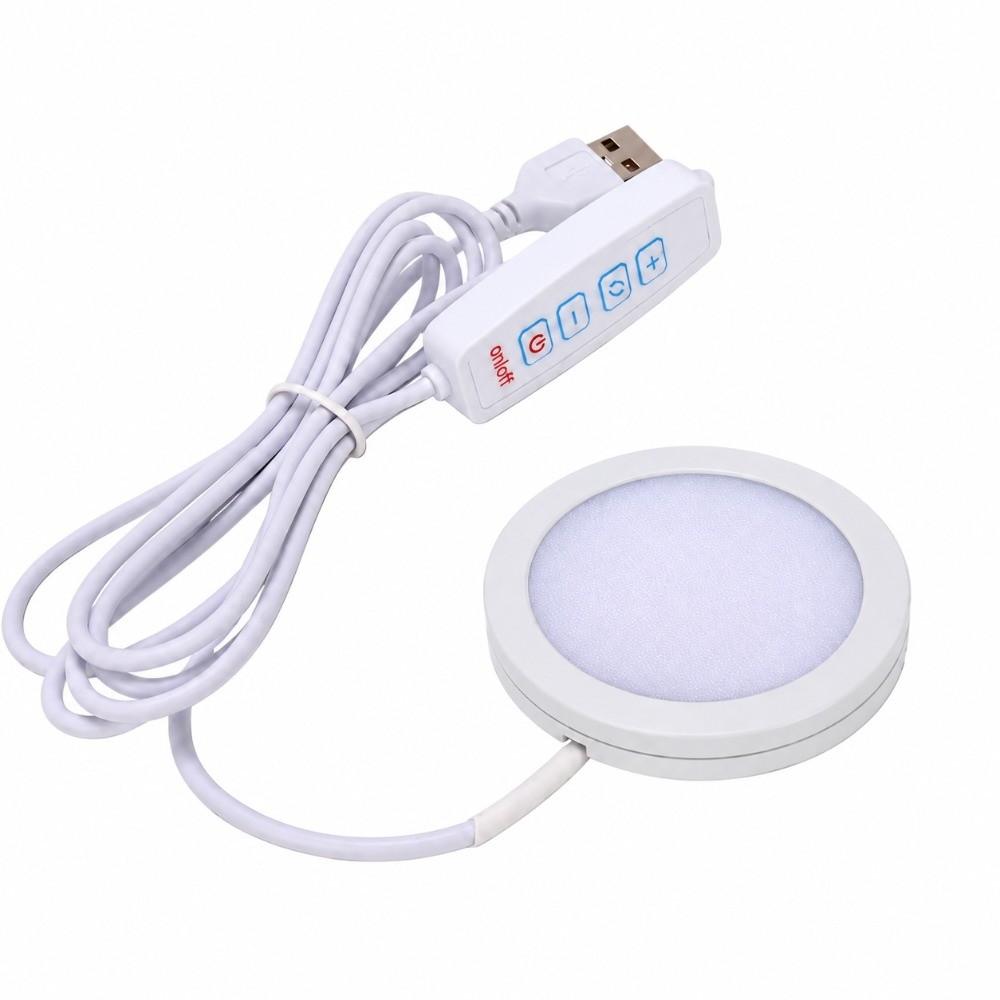 3W Mini Spotlight Aluminum Alloy Display Case Lamp Compact USB Puck Light Campus Desk Lighting