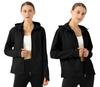 Gopuune Sweatshirt with for and with Thumb Wear Size Women's Full-Zip Hoodie, Hood, Moisture-Wicking, Stretch, Running, Hiking, Golf, Sports, More,