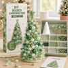 Kit de manualidades para árbol de Navidad con cuentas DIY, Mini árbol de cuentas con adorno superior exquisito, Decoración de mesa navideña hecha a mano para el hogar Christma