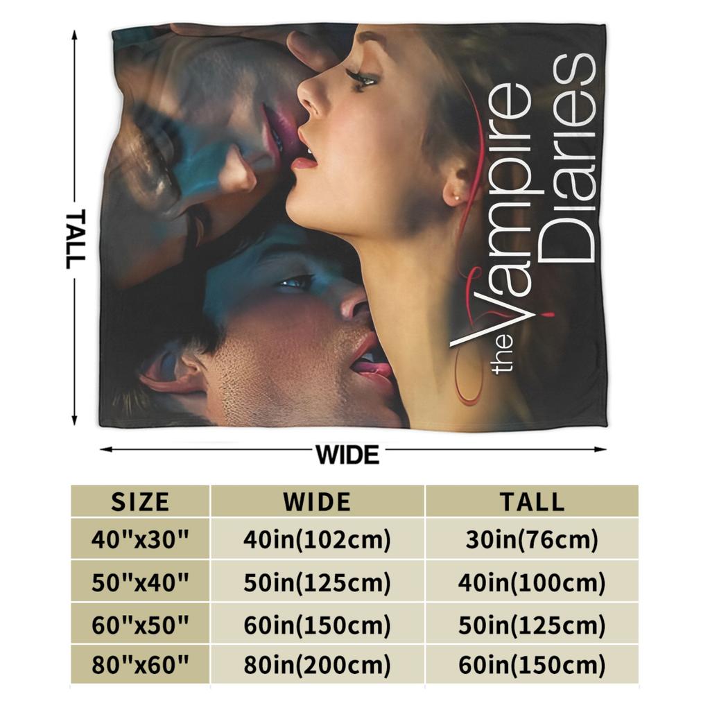 The Vampire Diaries Damon Salvatore Blankets Soft Fashion For Couch Chair Airplane Travel Flannel Bedspread Bed Cover