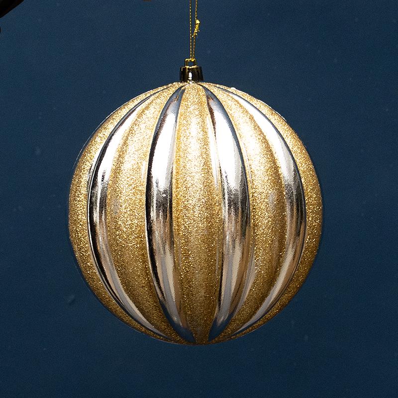 Festive 6CM Gold & 8CM Silver Christmas Balls - Shiny & Matte Hanging Tree Ornaments