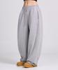 Osillos D20 One-Pleat Wide Loose Fit Sweatpants_Melange