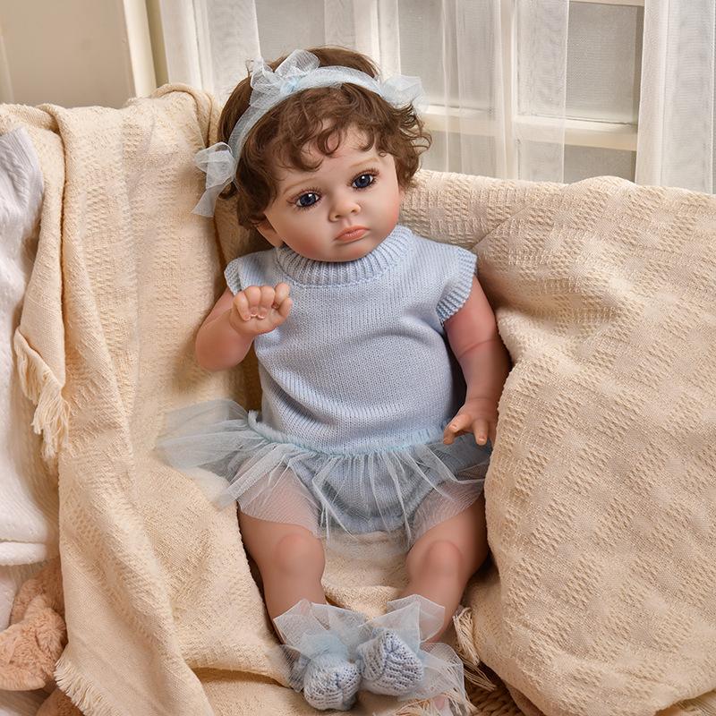 

Транскордонна Перероджена Орієнтація Індукція Інтелектуальна Лялька Переродження Супер Симуляція М який Силікон Дитяча Лялька Іграшка-Компаньйон 60cm ask синій