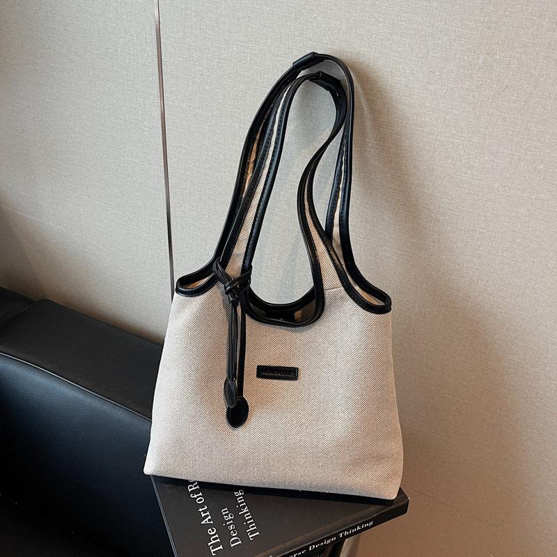 

Повседневная большая сумка женская новая мода простая универсальная сумка через плечо большая вместимость сумка-тоут для поездок на работу чёрный