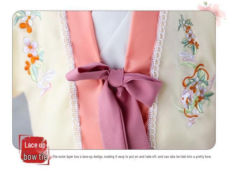 Autumn 2025 Girls' Hanfu: Ancient Ming Dynasty-Inspired Fairy Tang Suit for Little Girls