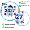 Festive Home Decor 2027 New Year Christmas Static Window Cling, Glue?Free Snowflake Glass Party Atmosphere Decorations Sticker, Reusable Holiday