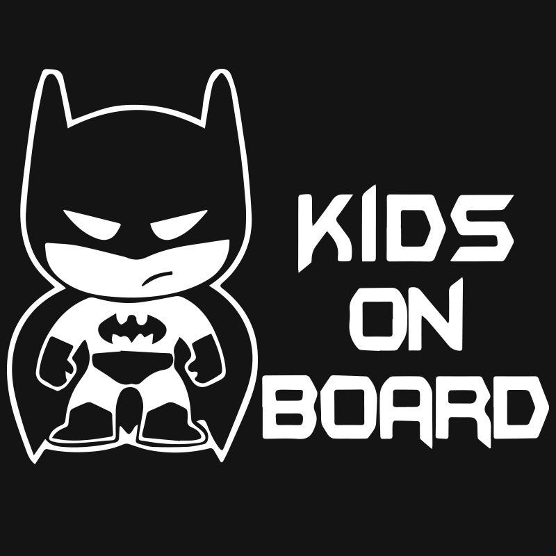 Cartoon Kids on Board Car Sticker - Baby and Anime Design