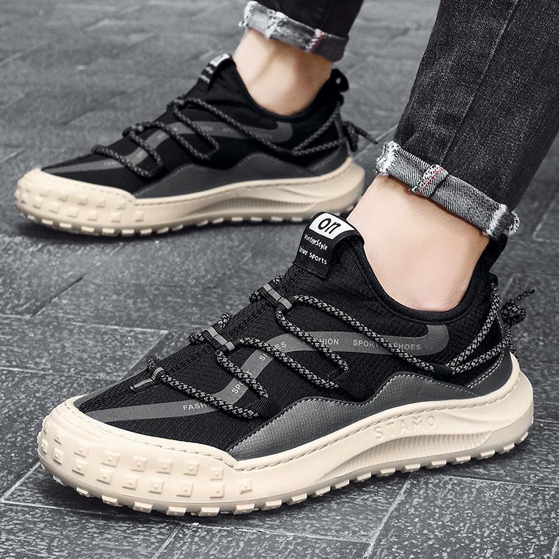 Men's Breathable Spring/Summer Slip-On Sneakers with Trendy Cross Straps