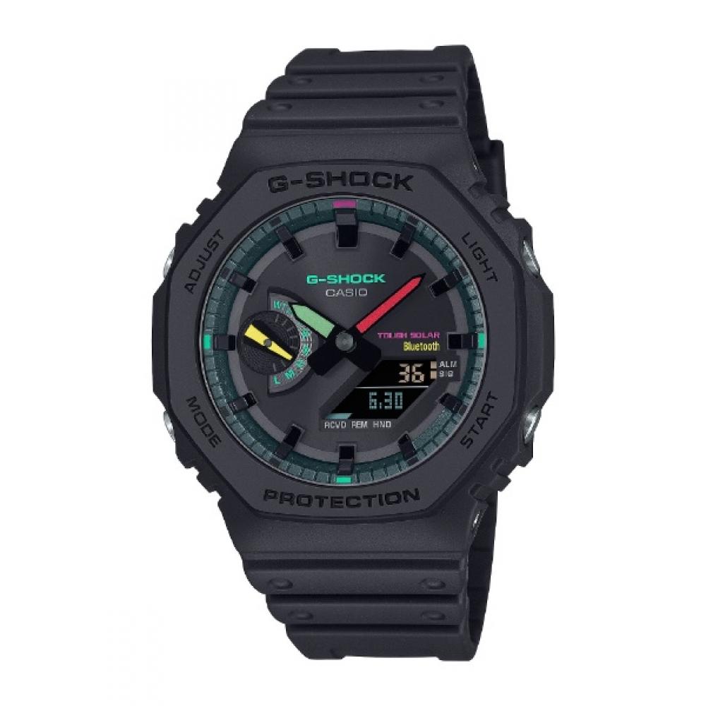 

CASIO [Bluetooth-часы с солнечной батареей] G SHOCK G Shock Multi Fluorescent Color Series Matte Black GA B2100MF 1AJF
