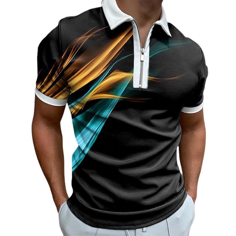 Повседневная футболка с лацканами — фото 7