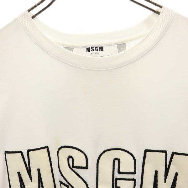 MSGM Made In Italy Print Short Sleeve T-shirt XS White Men's Used
