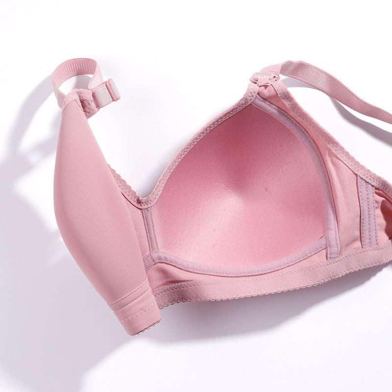 Plus Size D Cup Thin Wireless Push Up Bra For Women