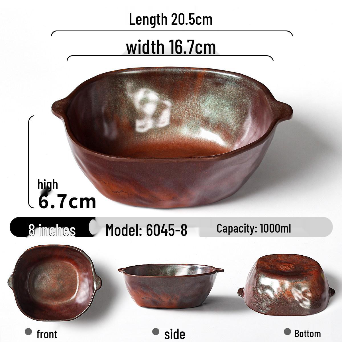 Xiangyuan Mei Melamine Mountain Wild Style Large Bowl for Buffet, Hot Pot, Mala Tang, or Noodles.