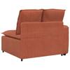Modular Sofa End Module with Armrest and Cushions Red Orange 100 Cm