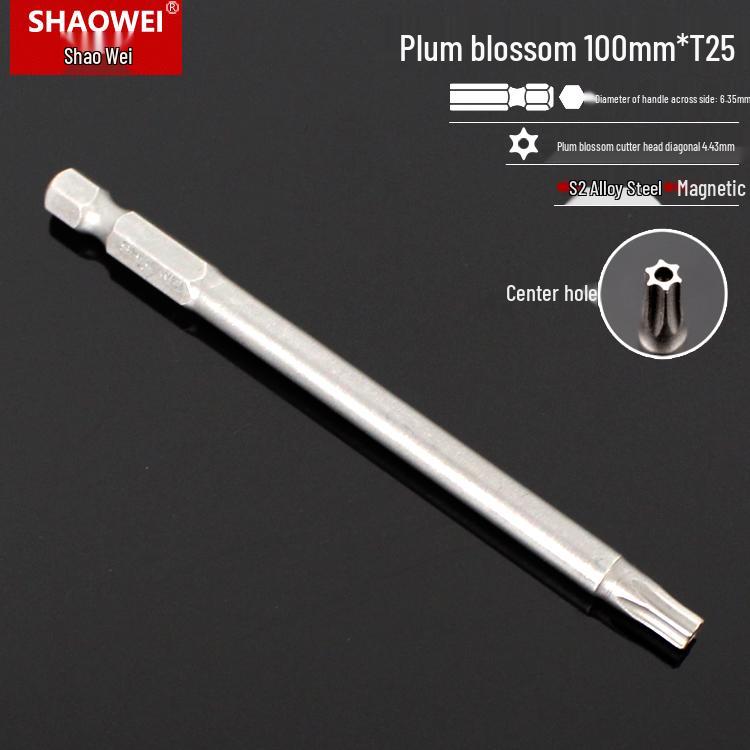 Magnetic 50mm Star Screwdriver & Hex Bit Set for Electric Drills