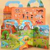 Children Diy Sticker Book Bubble Scene Sticker Jelly Paste Toy Kids Portable Reusable Quiet Busy Paste A Book