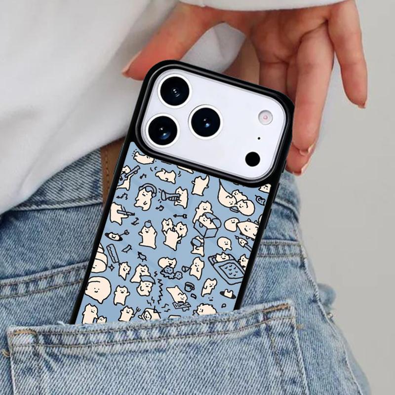 Cartoon Cute Cats Phone Case for iPhone 16e 15 14 13 12 17 Pro Max Plus Air 17pro Cover Coque