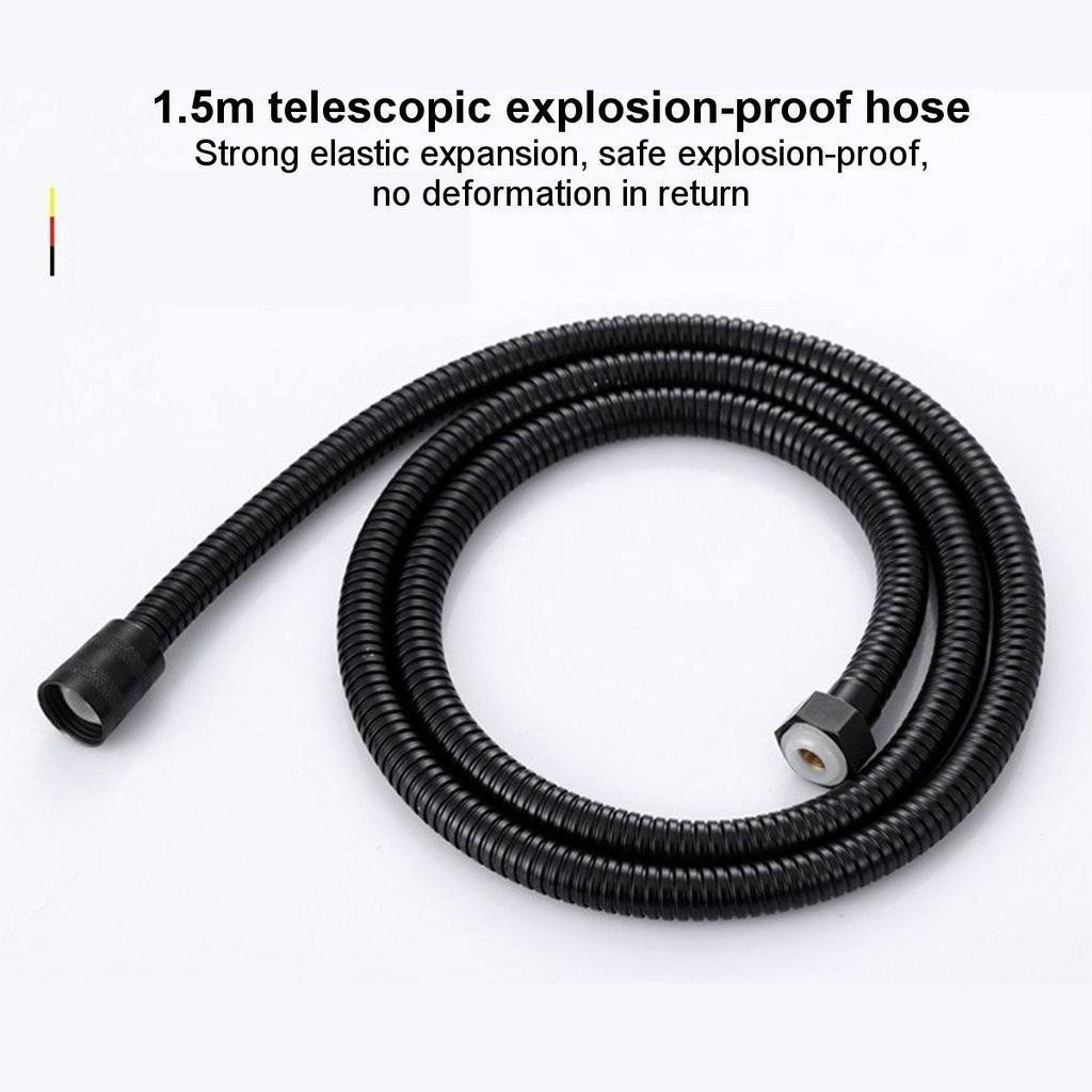 360° drehbares Thermostat-Duschbrausen-Mischbatterie-Set, 3/4-Geschwindigkeit, einstellbare feste/intelligente Temperaturregelung, schwarz