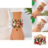 Reusable Christmas Tree Charm Water Crystal Wristlet Chain For Seasonal Gift Giving