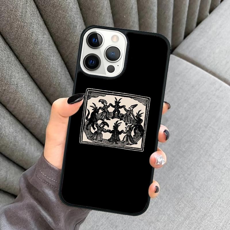 Witches Circle Dance Phone Case For iPhone 17 Air 16 16e 15 13 14 Pro Max 11 12 Plus 2022 MAX Shell Cover coque