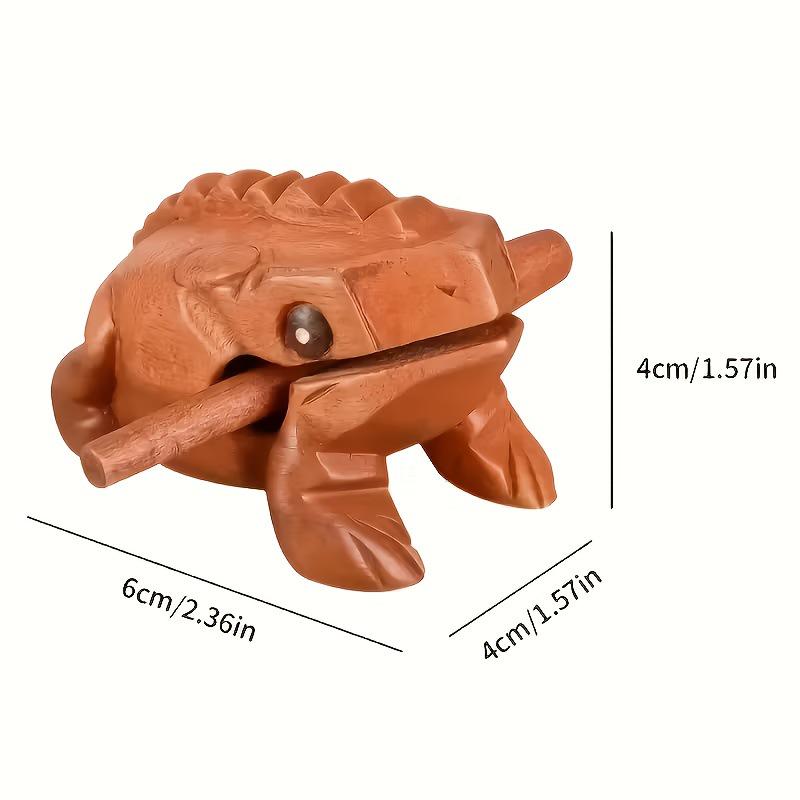 Thailand Solid Wood Carving Frog: 2025 Scenic Souvenir Sound-Making Toad Ornament Gift