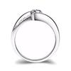Shiny Twist Round Cut Cubic Zirconia Rhinestone Ring Bridal Wedding Jewelry Gift