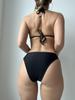 European & American Halterneck Lace Ruffle Splice Three-Piece Swimsuit
