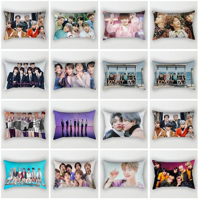 Bangtan Boys Kpop Bts Print Pillowcase Cover Bed Seat Square Pillow Cover Home
