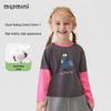 MQDMINI Girls' Faux Two-Piece Long-Sleeve T-Shirt