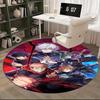 1pc Anime Cartoon Design Round Carpet  Office Chair Mat, NonSlip Rug for Home Decor