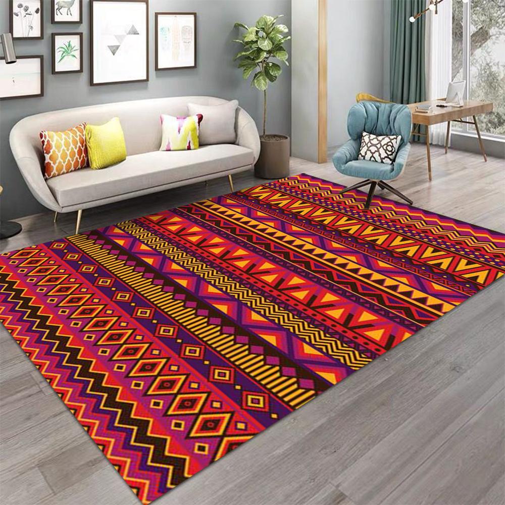 Red Persian Pattern Carpet Traditional Vintage Rug NonSlip Floor Mat for Living Room Bedroom Bedside Rug Classic Home Decor