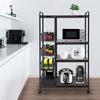 Kitchen Bakers Rack 4 Tier Utility Cart Storage Shelf Organizer Microwave Oven Stand Storage Cart Workstation Shelf