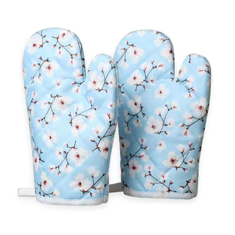 

2 шт. Перчатки для микроволновой печи, кухонный инструмент, 1 шт. Варежки с териленовой изоляцией, термостойкие, нескользящие, утолщенные перчатки для выпечки